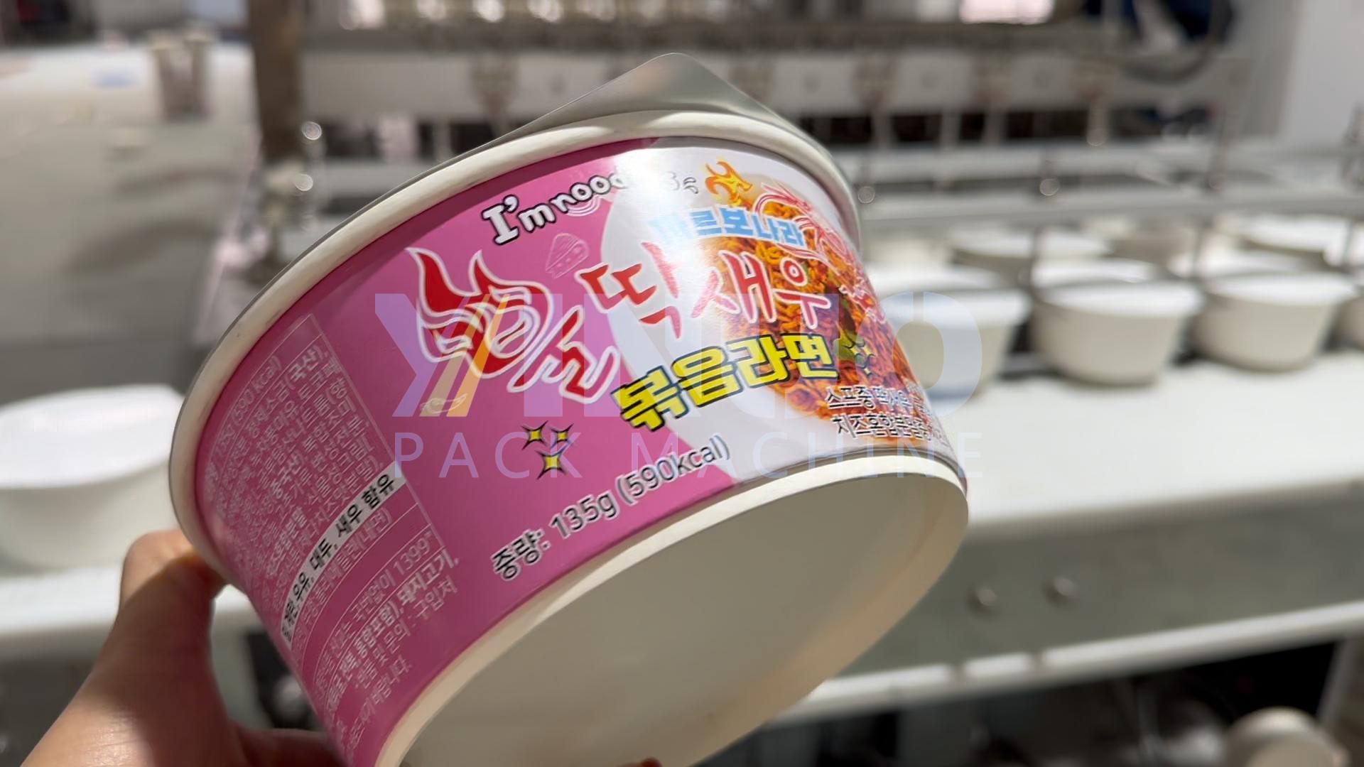 Automatic instant noodle paper cup packing line