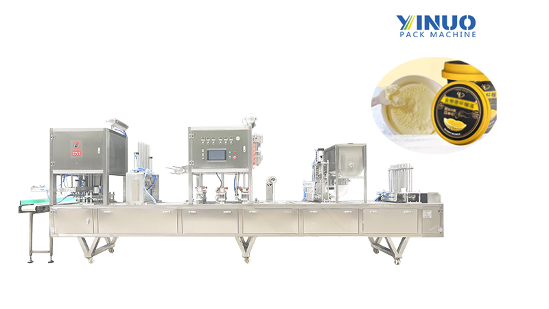 Automatic Durian Ice Cream Cup Filling Sealing And Capping Machine