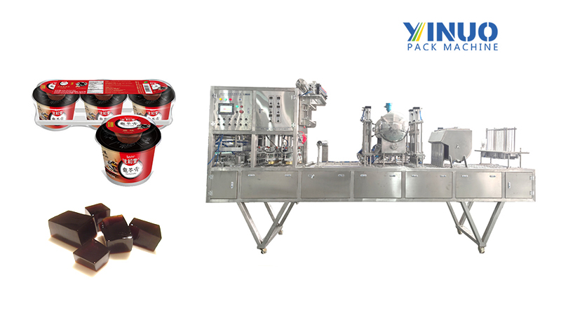 Herbal Leaf Guilin Jelly Cup Filling And Sealing Package  Machine Automatically