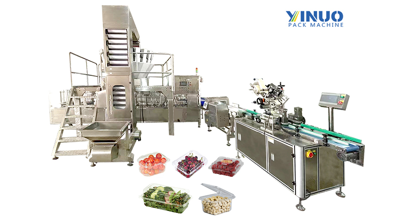 Automatic Multihead Weigher Oatmeal Granule Chips Cup Tray Filling Sealing Capping Machine