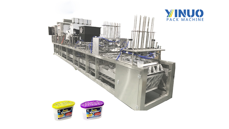Desiccant Dehumidification Box Filling And Sealing Machine For Sealing Plastic Containers