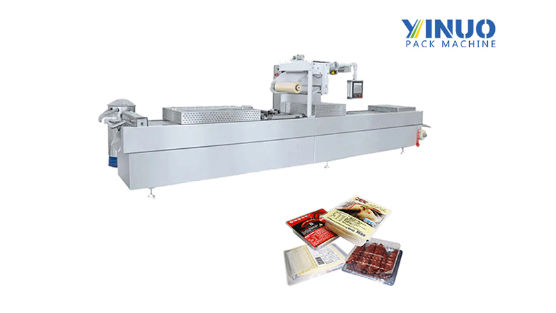 Fully Automatic Thermoforming Meat Aquatic Fish Vegetables Nuts Vacuum Packing Machine
