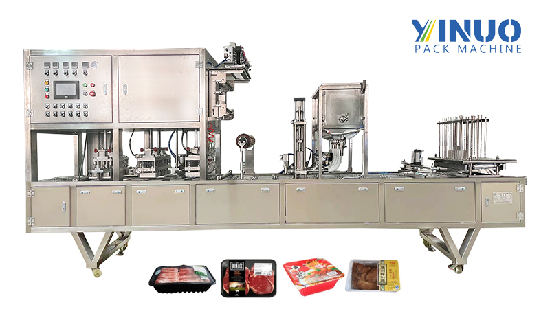 Widely Applied Recipe Ready Vegetables Dishes Tray Vacuum Sealing Machine