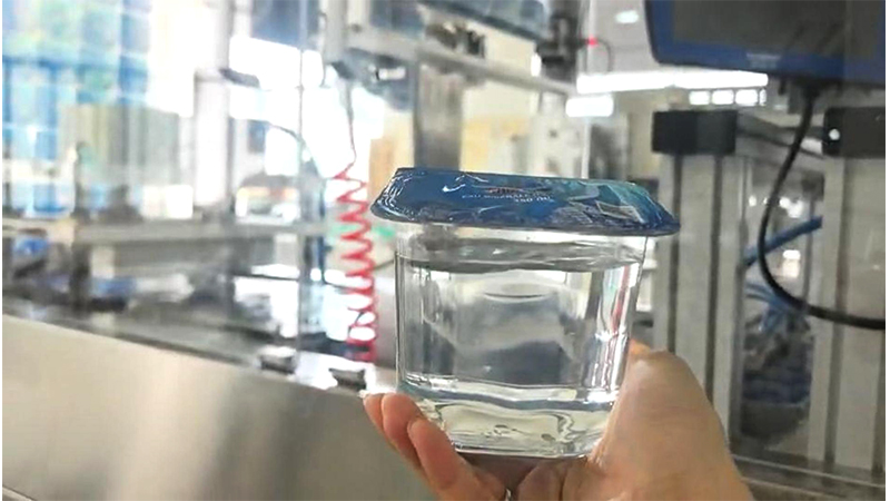 Automatic Water Cup Forming Filling Sealing Machine with Carton Packing